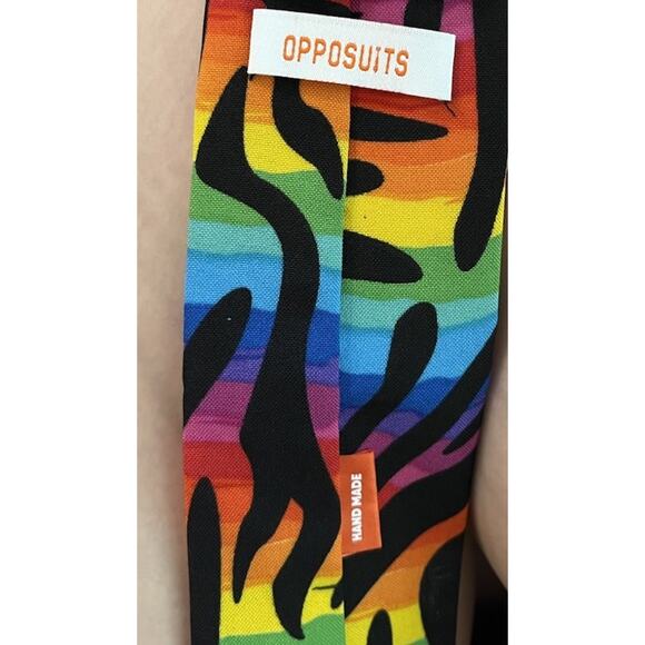 Opposuits Wild Rainbow 3 Pc Men's Summer Suit - Size Jacket: 48 Shorts: 48 - Picture 9 of 10